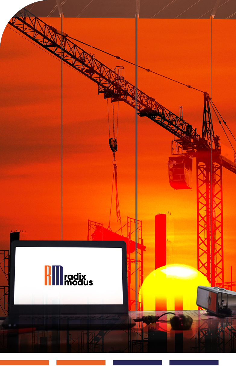 Radix Modus Industrial Cranes in the sunset