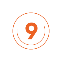 nine - orange centre