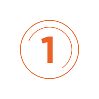 one - orange centre