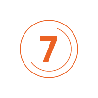 seven - orange centre