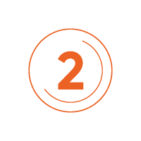 two - orange centre